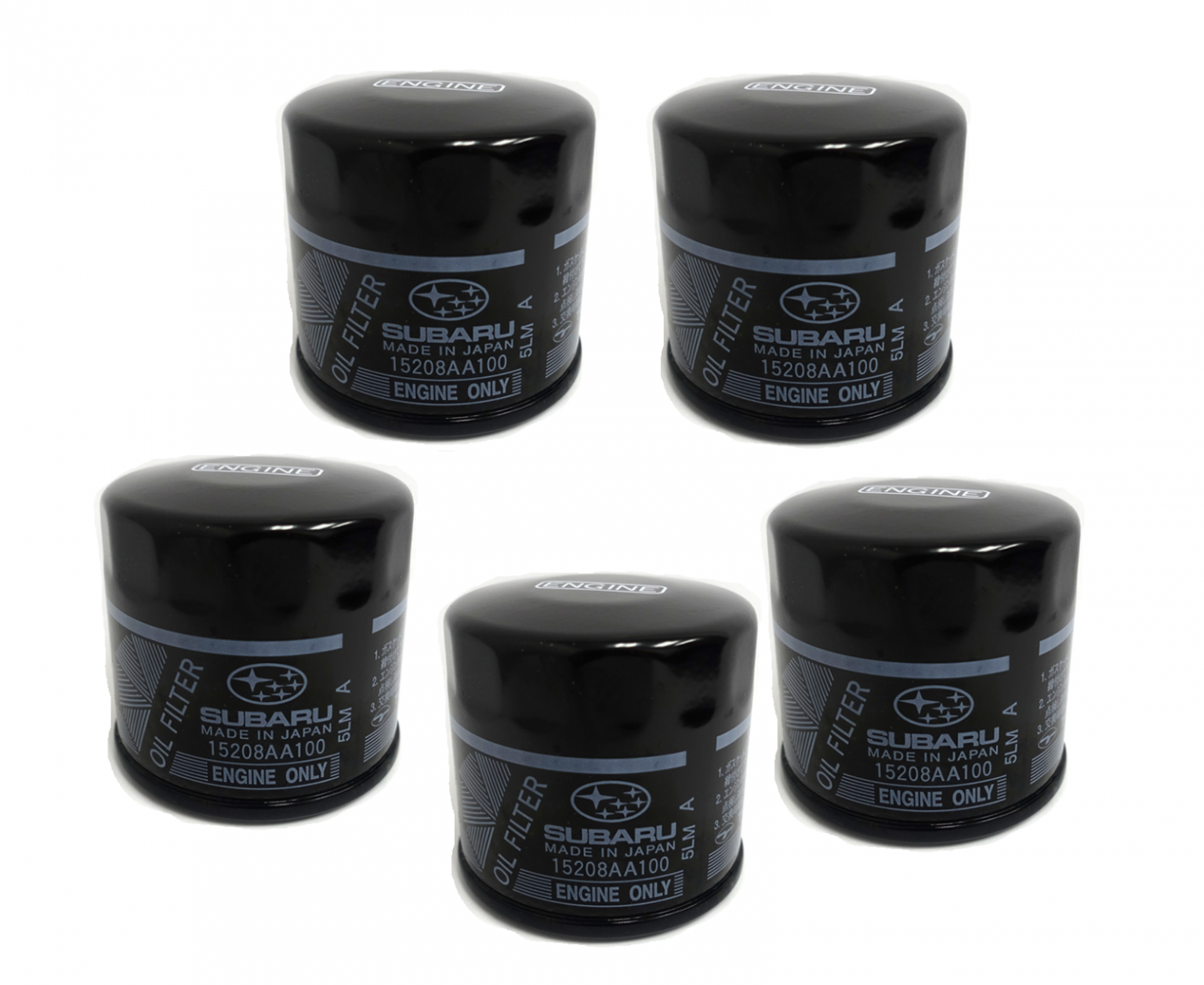 5X GENUINE SUBARU BRZ ENGINE OIL FILTERS 15208 AA130 Equivalent to Z79A